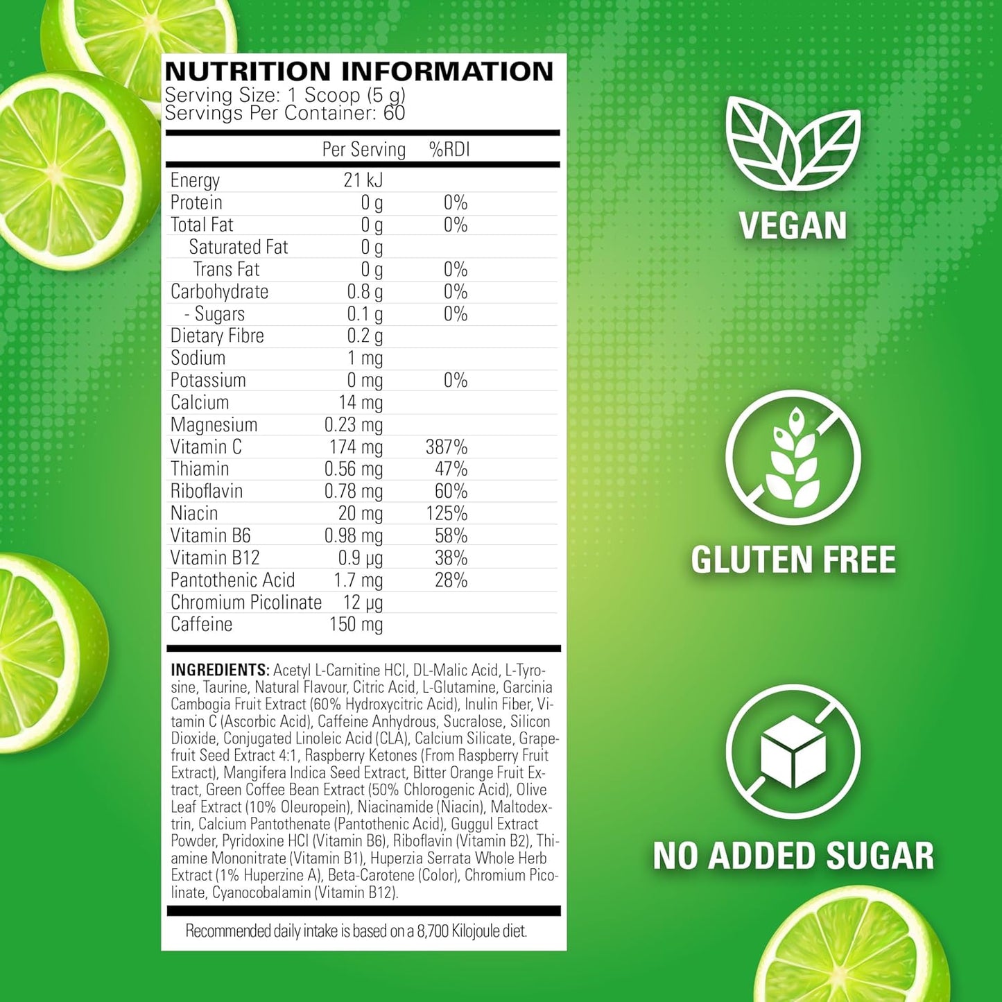 EHPlabs OxyShred Ultra Concentration Shredding Supplement - Clinically Proven, Pre Workout, Promotes Shredding, Natural Energy Boost - Peach Candy Rings, 60 Servings