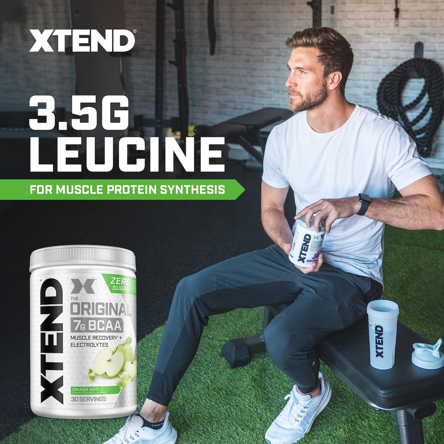 Scivation Xtend BCAA Powder, Strawberry Kiwi, 90 Servings