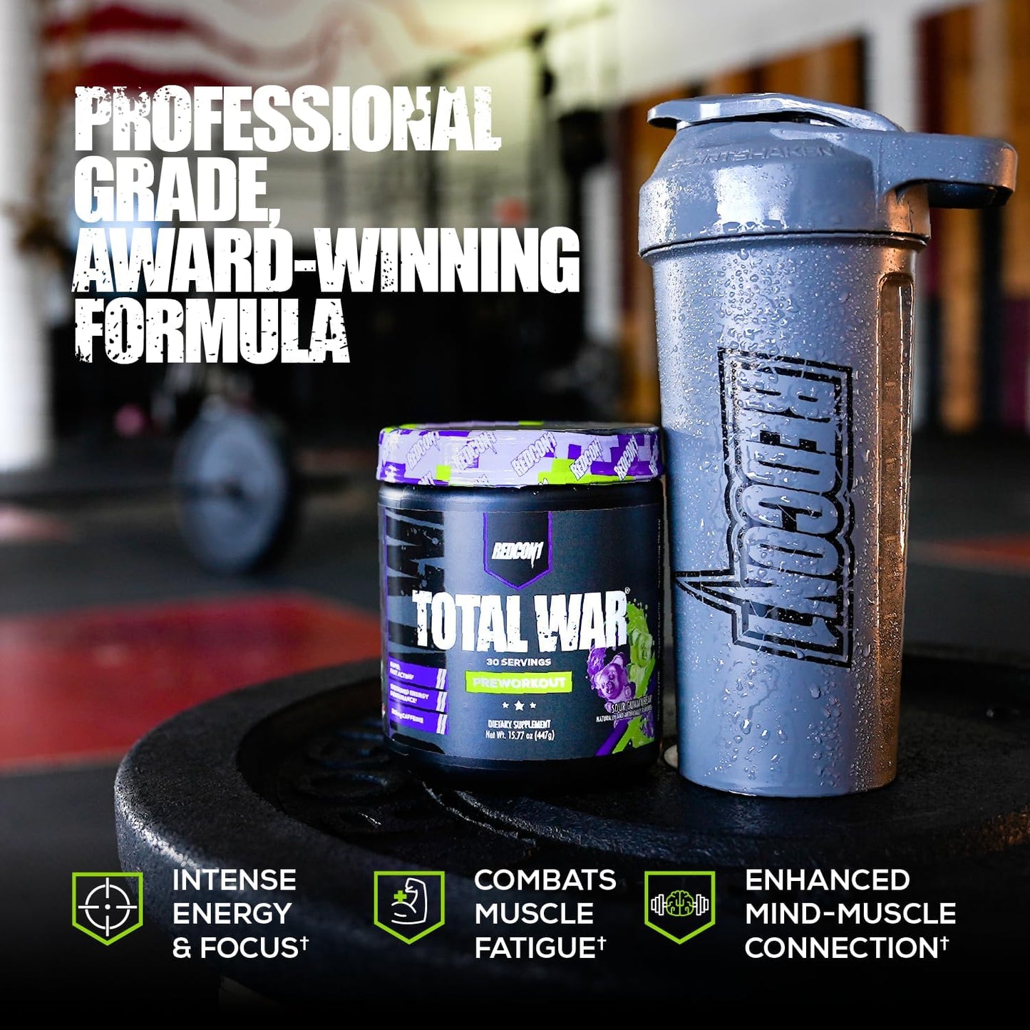 Redcon1 Total War Pre-Workout Powder - Rainbow Candy, Rainbow Candy 441 grams (Pack of 1)