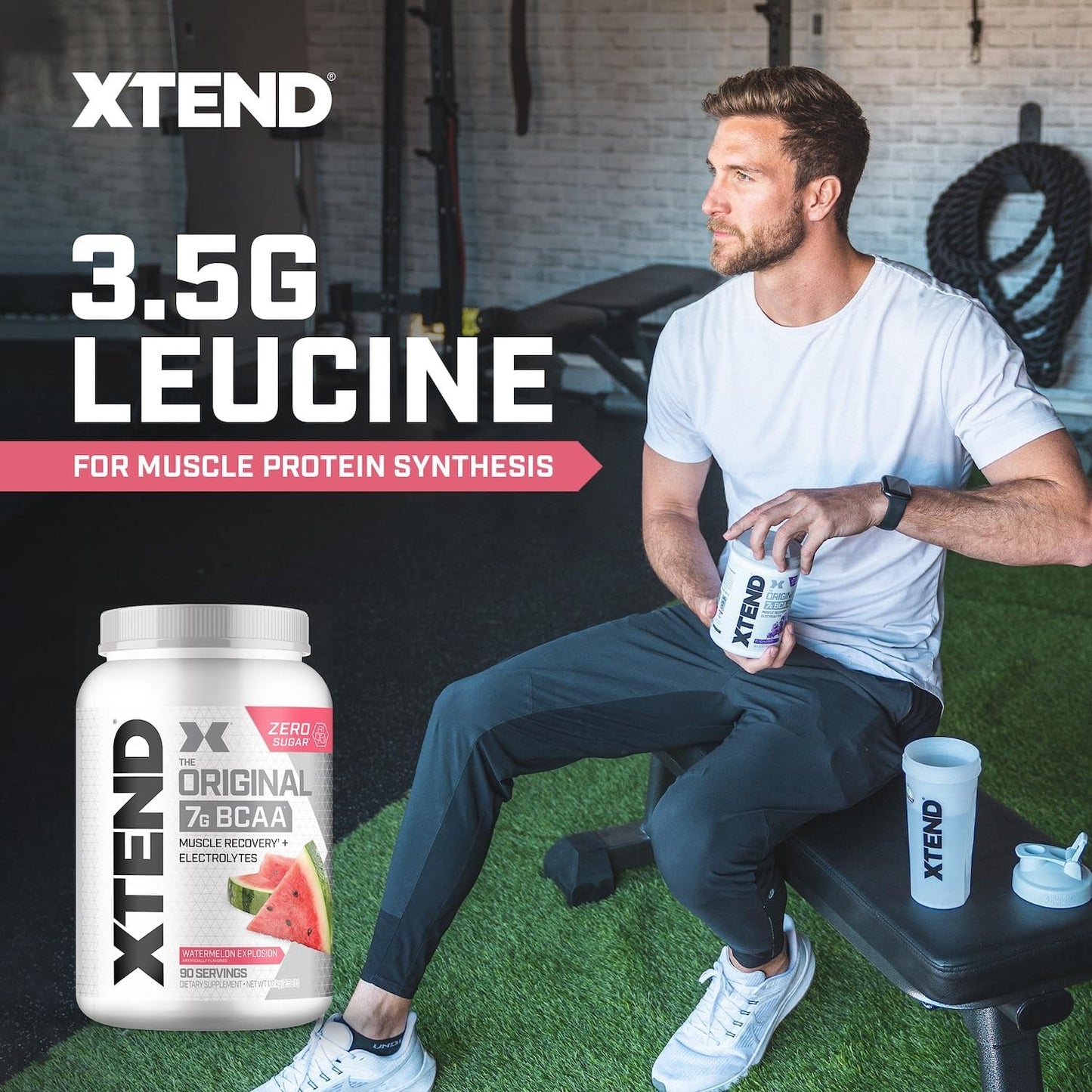Scivation Xtend BCAA Powder, Strawberry Kiwi, 90 Servings
