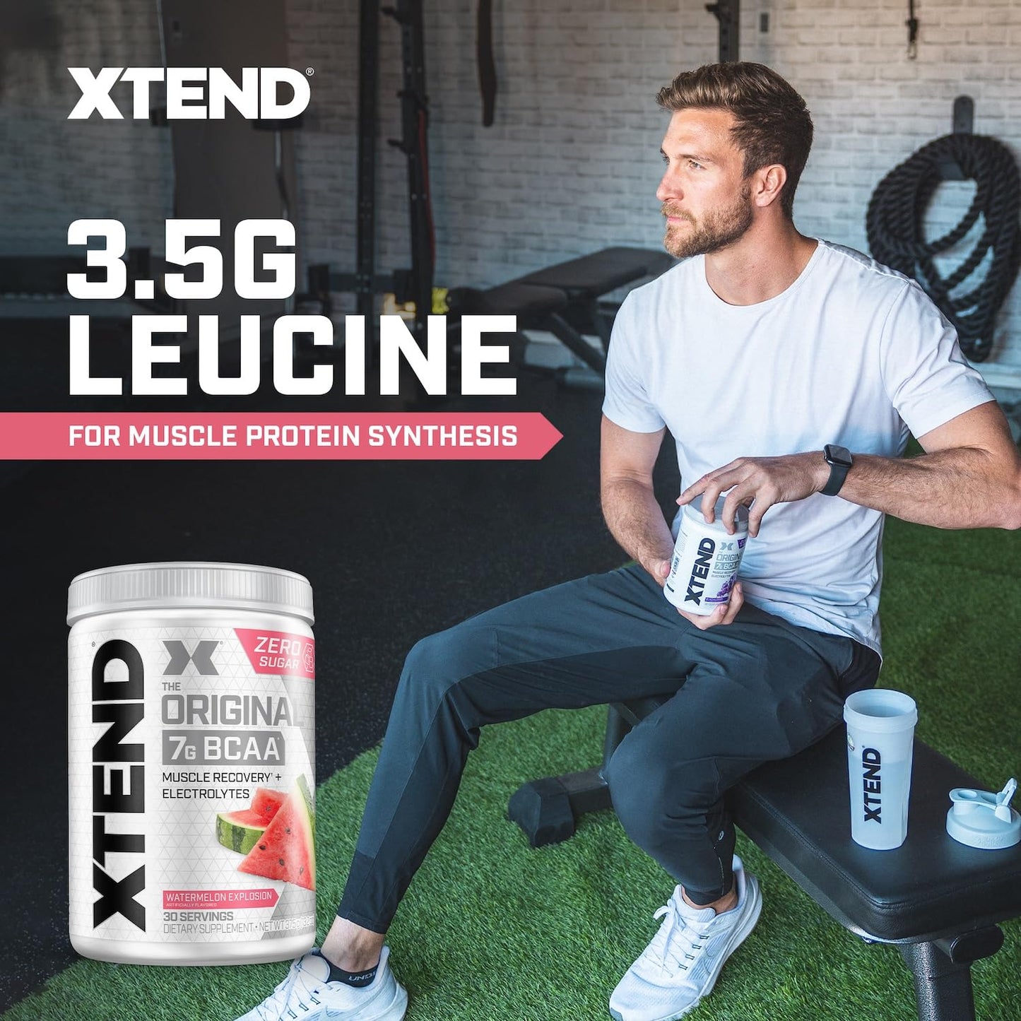 Scivation Xtend BCAA Powder, Strawberry Kiwi, 90 Servings