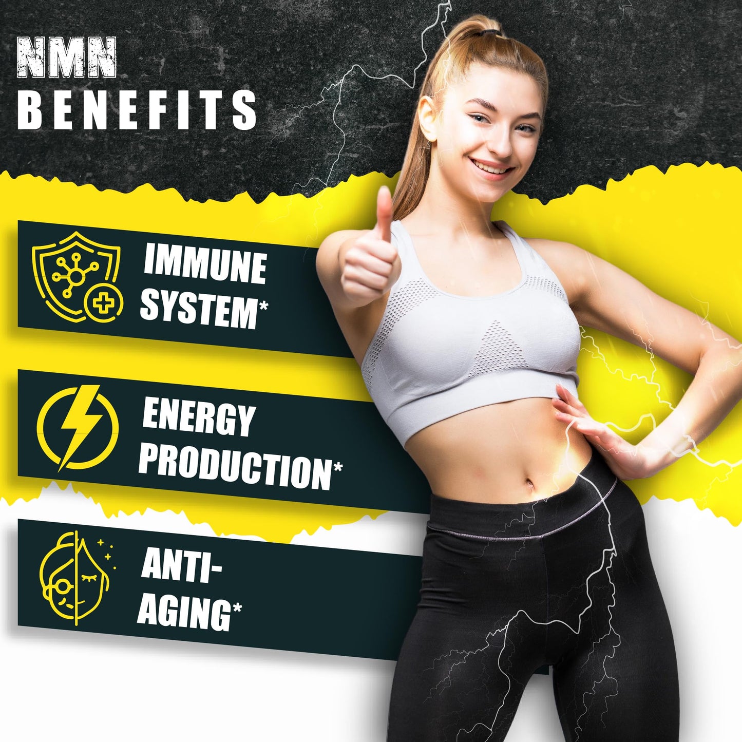 NMN Supplement 𝟖𝟗𝟓𝟎𝐦𝐠 - 𝟔𝟎 𝐂𝐚𝐩𝐬𝐮𝐥𝐞𝐬 with Coenzyme Q10, Rhodiola Rosea, Trans-Resveratrol, Black Pepper - Strong Formula for Immune System, Energy Production & Anti-Aging Support