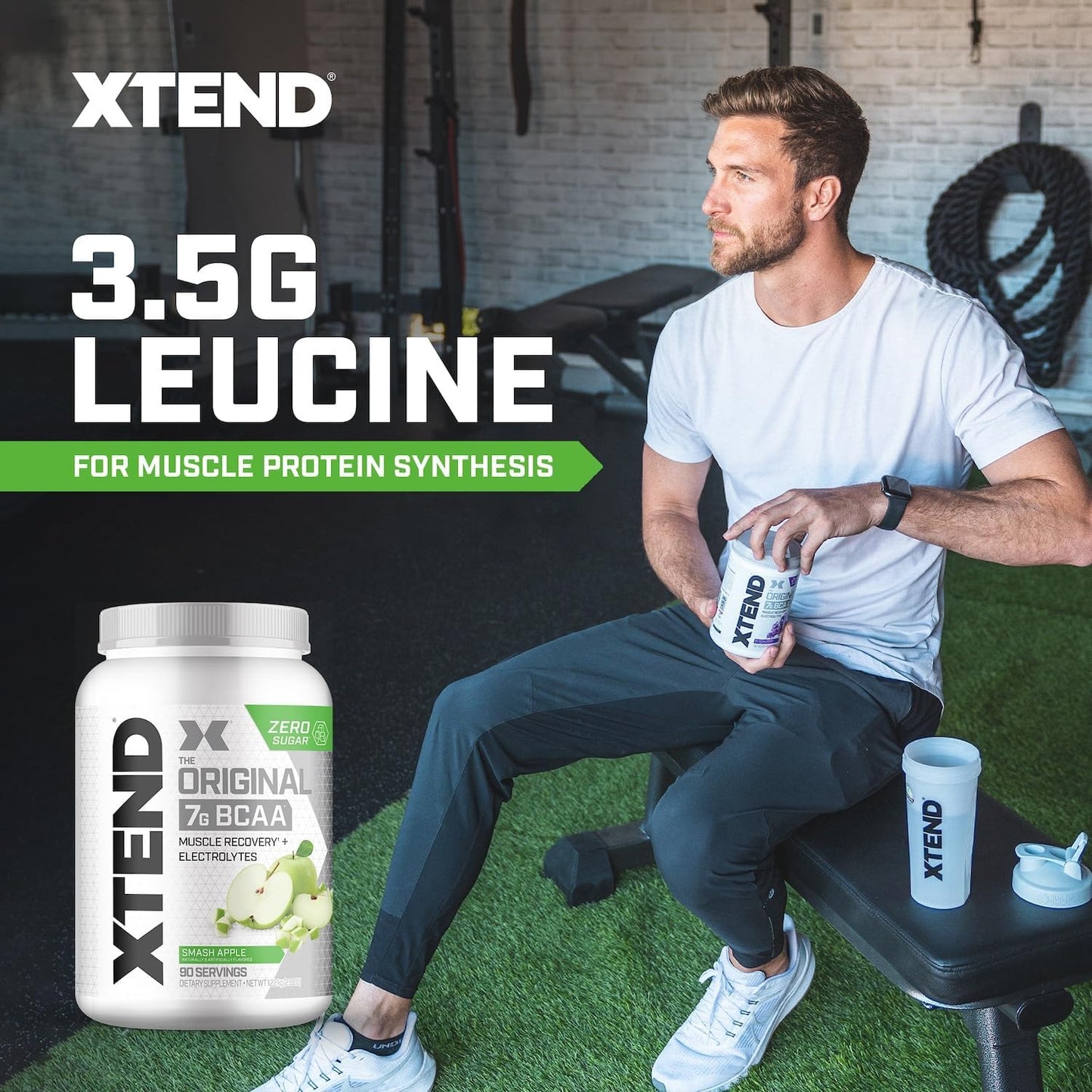 Scivation Xtend BCAA Powder, Strawberry Kiwi, 90 Servings