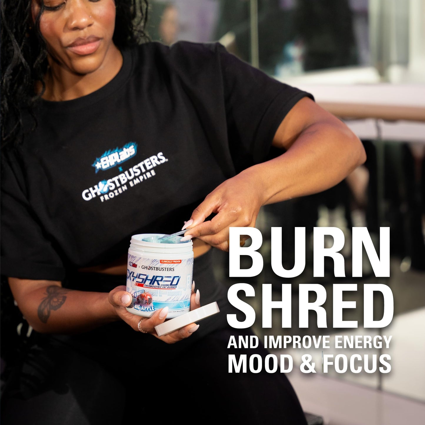 EHPlabs OxyShred Ultra Concentration Shredding Supplement - Clinically Proven, Pre Workout, Promotes Shredding, Natural Energy Boost - Peach Candy Rings, 60 Servings