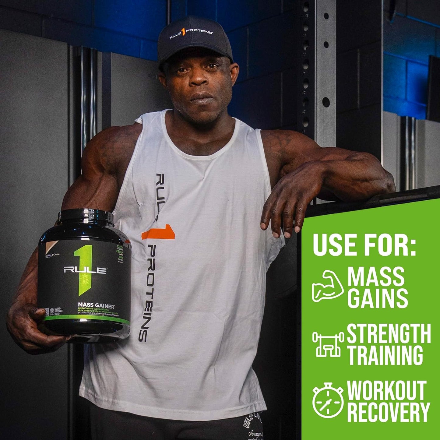 Rule1 R1 Mass Gainer High Calorie Weight Gainer Supplement 5.20 kg, Chocolate Fudge (16 Servings)