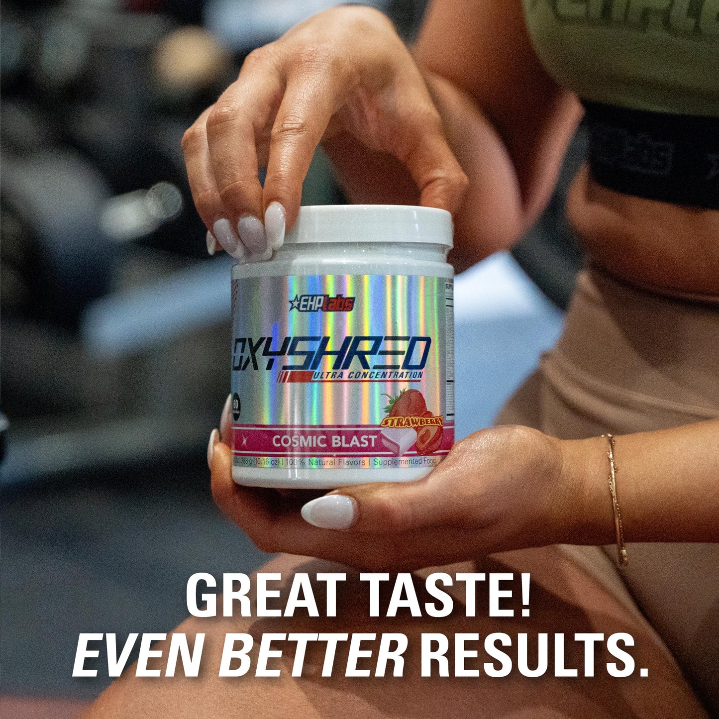 EHPlabs OxyShred Ultra Concentration Shredding Supplement - Clinically Proven, Pre Workout, Promotes Shredding, Natural Energy Boost - Peach Candy Rings, 60 Servings