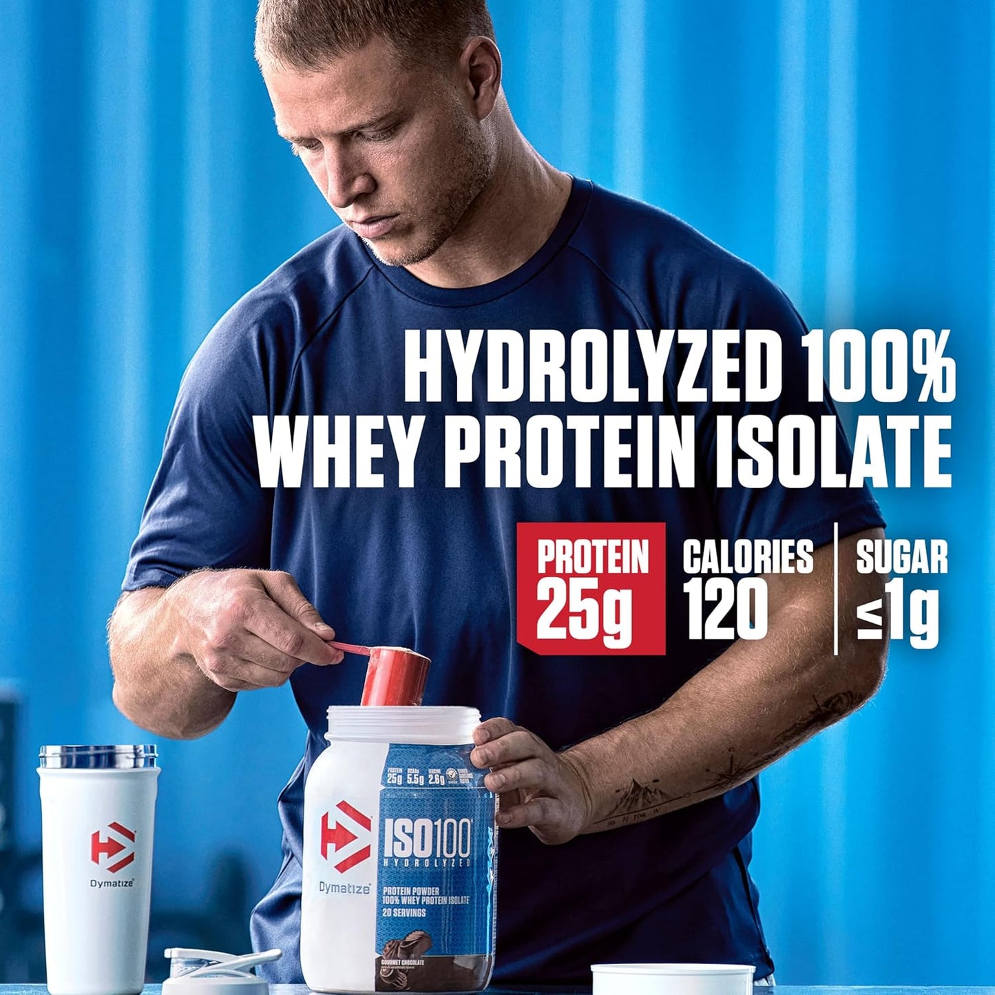 Dymatize ISO100 - 100% Hydrolyzed Whey Protein Isolate - Chocolate Peanut Butter, 5lbs/2.3kg