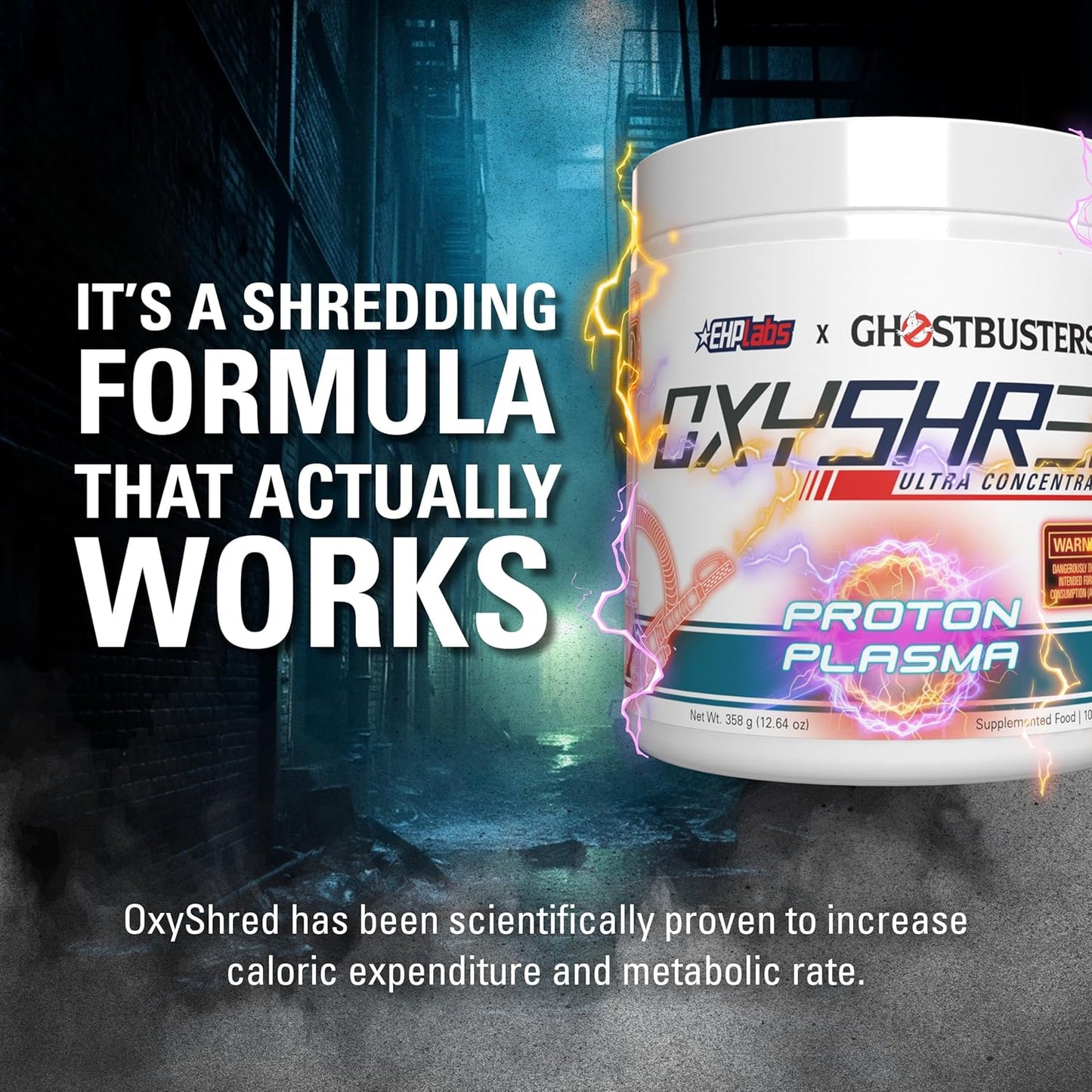 EHPlabs OxyShred Ultra Concentration Shredding Supplement - Clinically Proven, Pre Workout, Promotes Shredding, Natural Energy Boost - Peach Candy Rings, 60 Servings