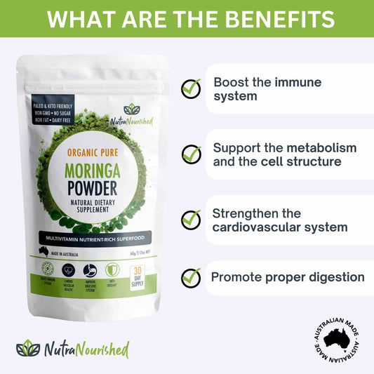 Organic Pure Moringa Leaf Powder 60g