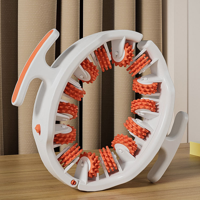 Orange and White 360 Massage Roller For Lymphatic Drainage & Cellulite