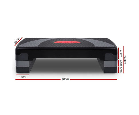 Everfit 3 Level Aerobic Step Exercise Stepper 78cm Gym Home Fitness
