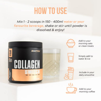 Switch Nutrition Collagen Switch Rich Chocolate Hair Skin Nails Gut Recovery Powder 938 g