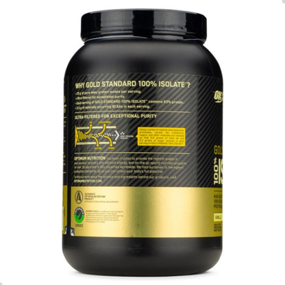 OPTIMUM NUTRITION Gold Standard 100% Isolate Protein Powder, Vanilla Flavour, 2.28kg