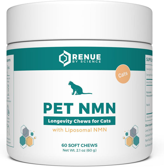 RENUE By Science PET NMN 35mg Longevity Chews for Cats - 60 Soft Chews