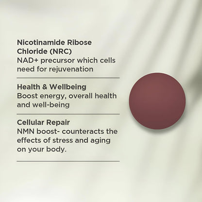 NR Brain Boost 60s NAD+ Supplements - Supports Cognitive Performance, Energy Levels, Collagen Formation, Skin Health & Wound Healing | Australian Made | 60 Capsules