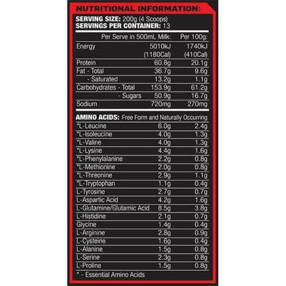 Max's Absolute Mass - Bulk Gainer Vanilla Ice Cream 6lb