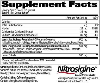 GAT Clinically Tested Nitraflex, Testosterone Enhancing Pre Workout, Blue Raspberry,300 Gram