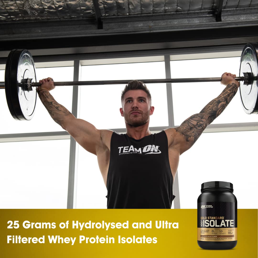 OPTIMUM NUTRITION Gold Standard 100% Isolate Protein Powder, Vanilla Flavour, 2.28kg