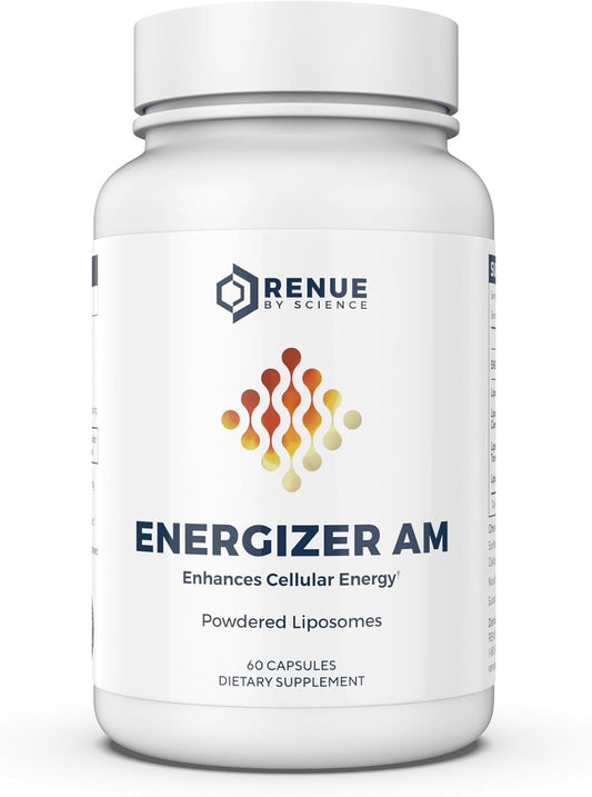 RENUE By Science Energizer AM (Liposomal) Supplement (Hesperidin, Trans-Resveratrol, Green Tea Extract) - Bioavailable Formula for Increased Absorption - 60 Capsules