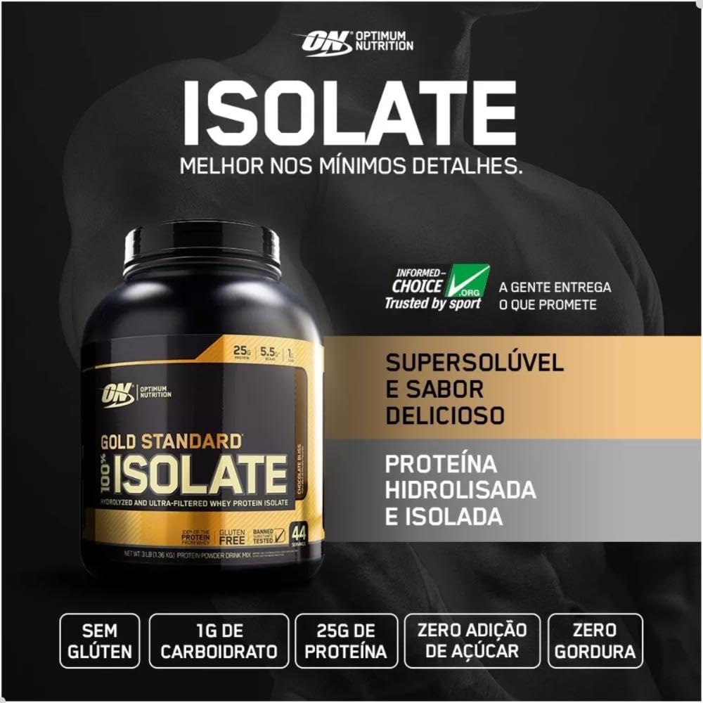 OPTIMUM NUTRITION Gold Standard 100% Isolate Protein Powder, Vanilla Flavour, 2.28kg