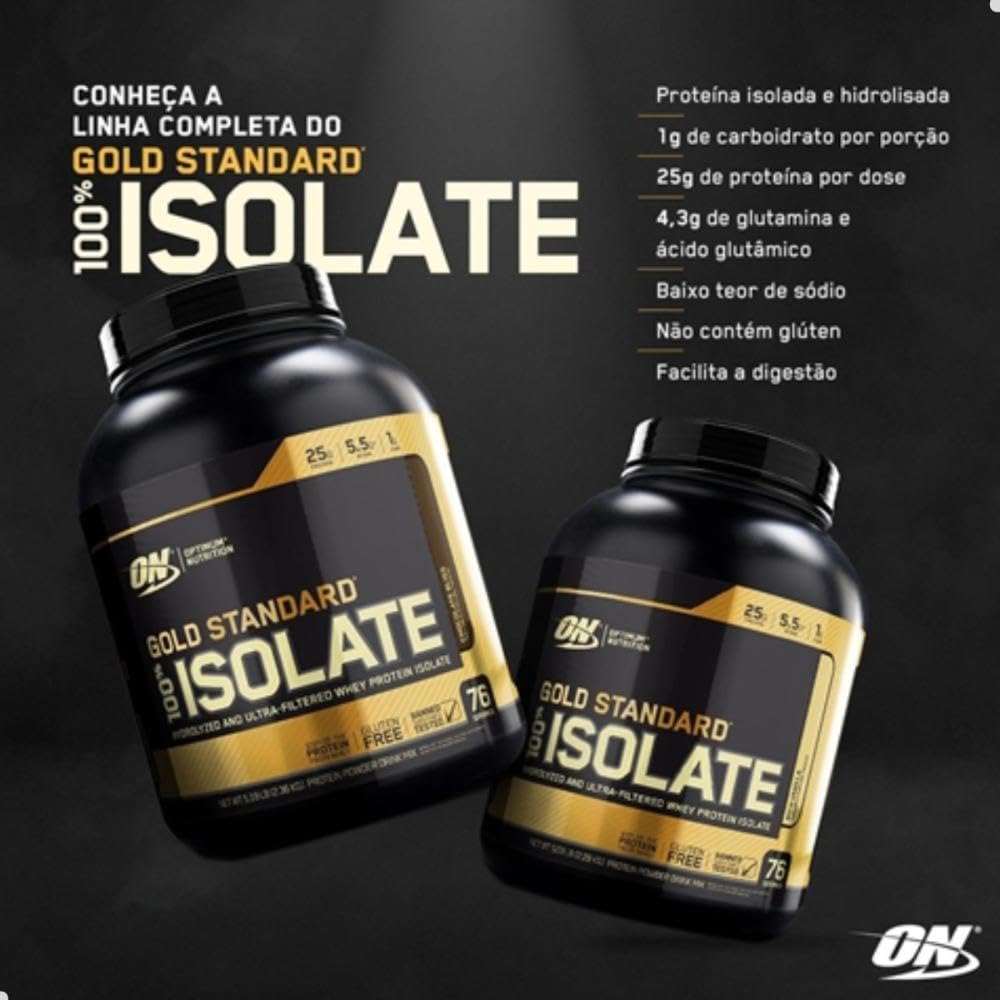 OPTIMUM NUTRITION Gold Standard 100% Isolate Protein Powder, Vanilla Flavour, 2.28kg