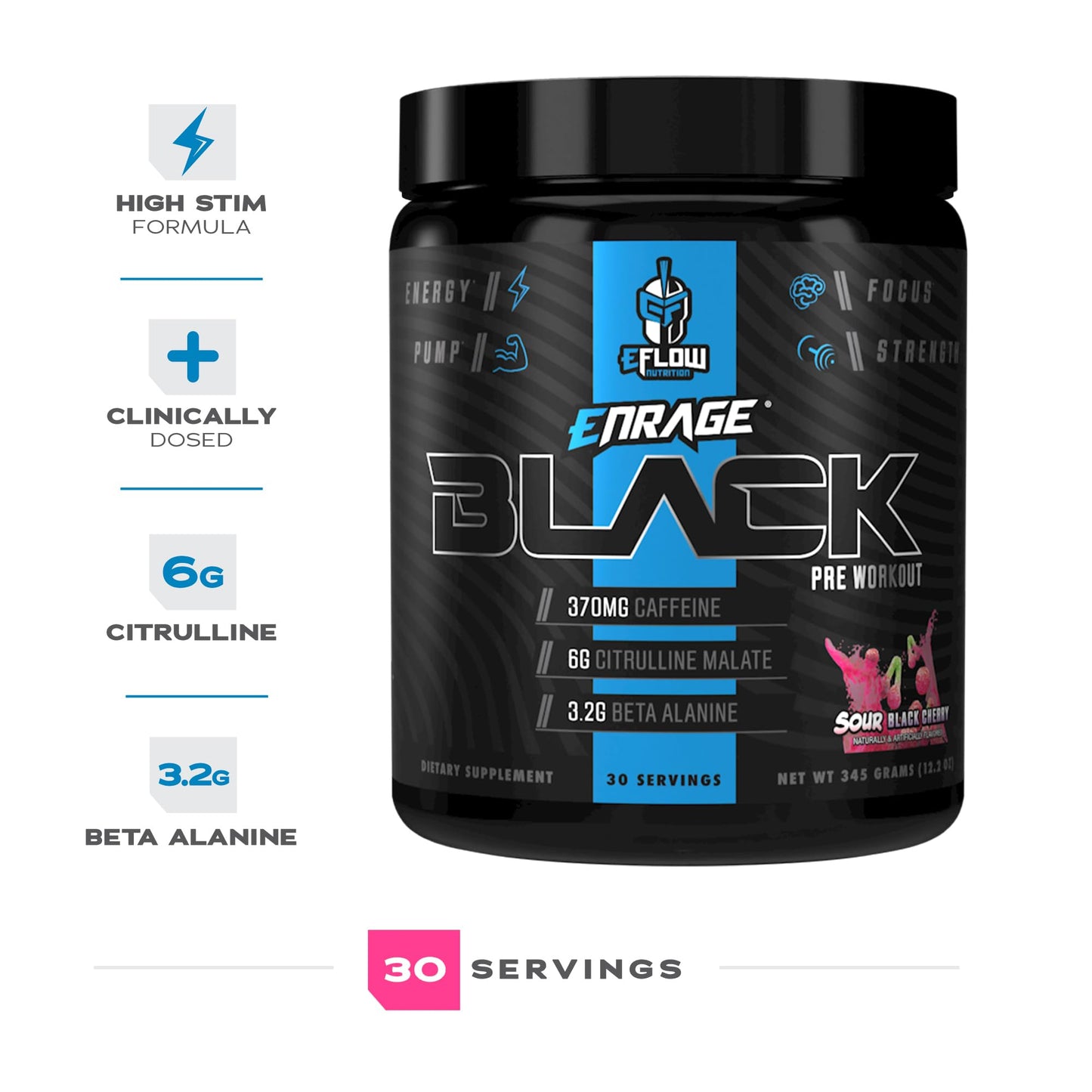 Enrage Preworkout Black by E Flow Nutrition