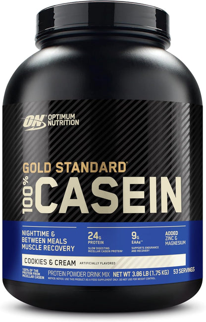 OPTIMUM NUTRITION Gold Standard 100% Casein Protein Powder, Chocolate Supreme Flavour, 1.82kg