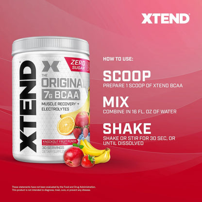 Scivation Xtend BCAA Powder, Strawberry Kiwi, 90 Servings