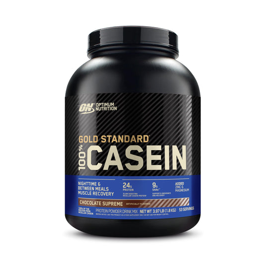 OPTIMUM NUTRITION Gold Standard 100% Casein Protein Powder, Chocolate Supreme Flavour, 1.82kg