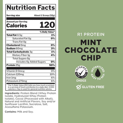 Rule1 R1 100% Whey Protein Isolate and Hydrolysate Protein Powder 1.98 lb, Vanilla Butter Cake (30 Servings)
