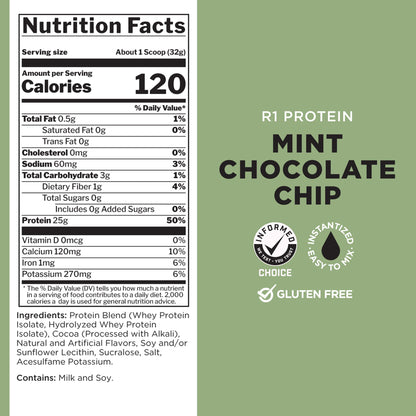 Rule1 R1 100% Whey Protein Isolate and Hydrolysate Protein Powder 1.98 lb, Vanilla Butter Cake (30 Servings)