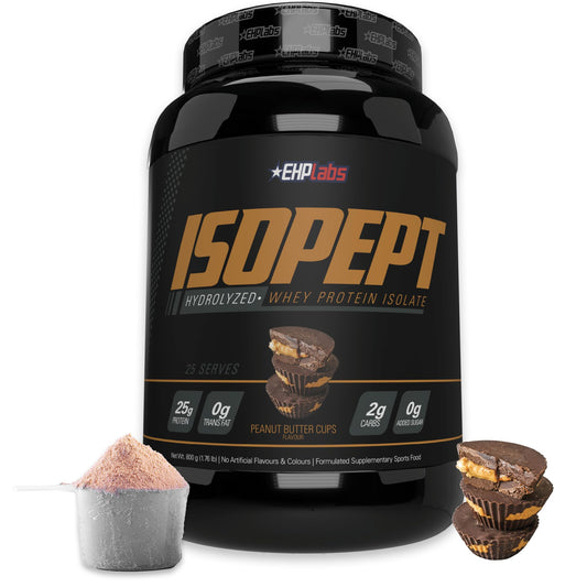 EHP Labs ISOPEPT Hydrolyzed Whey Protein Powder - 100% Whey Protein Isolate & Hydrolysate, 25g of Protein, Non-GMO, Gluten Free, Fast Absorbing, Easy Digesting, 25 Serves (Vanilla Ice-Cream)
