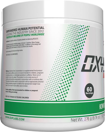 EHPlabs OxyShred Ultra Concentration Shredding Supplement - Clinically Proven, Pre Workout, Promotes Shredding, Natural Energy Boost - Peach Candy Rings, 60 Servings