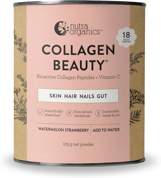 Nutra Organics Collagen Beauty Unflavoured 672g | Anti-Aging Collagen Peptides and Vitamin C | Collagen Powder for Healthy Hair, Nail and Skin (56 Serves)