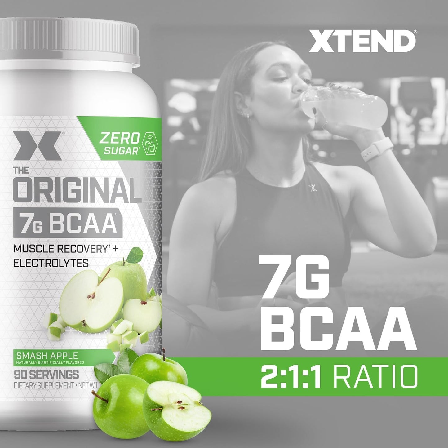 Scivation Xtend BCAA Powder, Strawberry Kiwi, 90 Servings