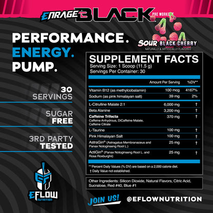 Enrage Preworkout Black by E Flow Nutrition