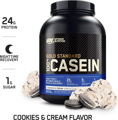 OPTIMUM NUTRITION Gold Standard 100% Casein Protein Powder, Chocolate Supreme Flavour, 1.82kg