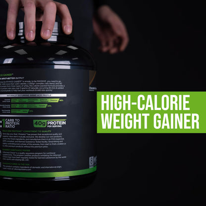 Rule1 R1 Mass Gainer High Calorie Weight Gainer Supplement 5.20 kg, Chocolate Fudge (16 Servings)