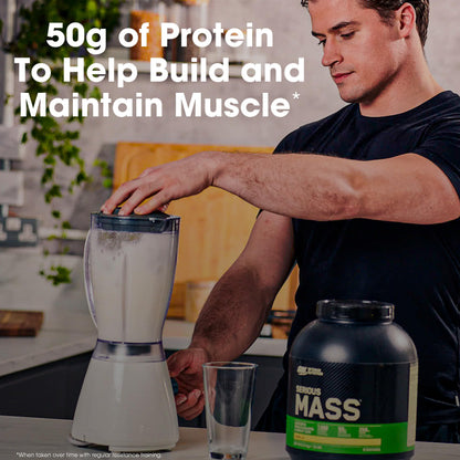 Optimum Nutrition Serious Mass Gainer Protein Powder, Banana, 12 Pound