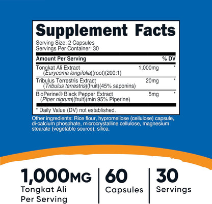 Nutricost Tongkat Ali 60 Caps
