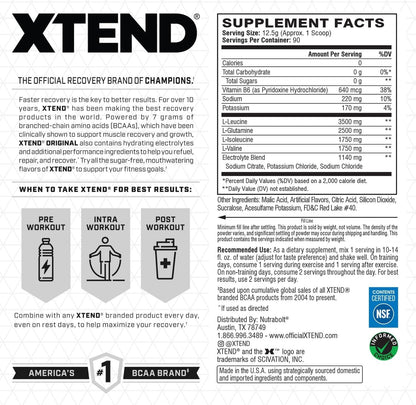 Scivation Xtend BCAA Powder, Strawberry Kiwi, 90 Servings