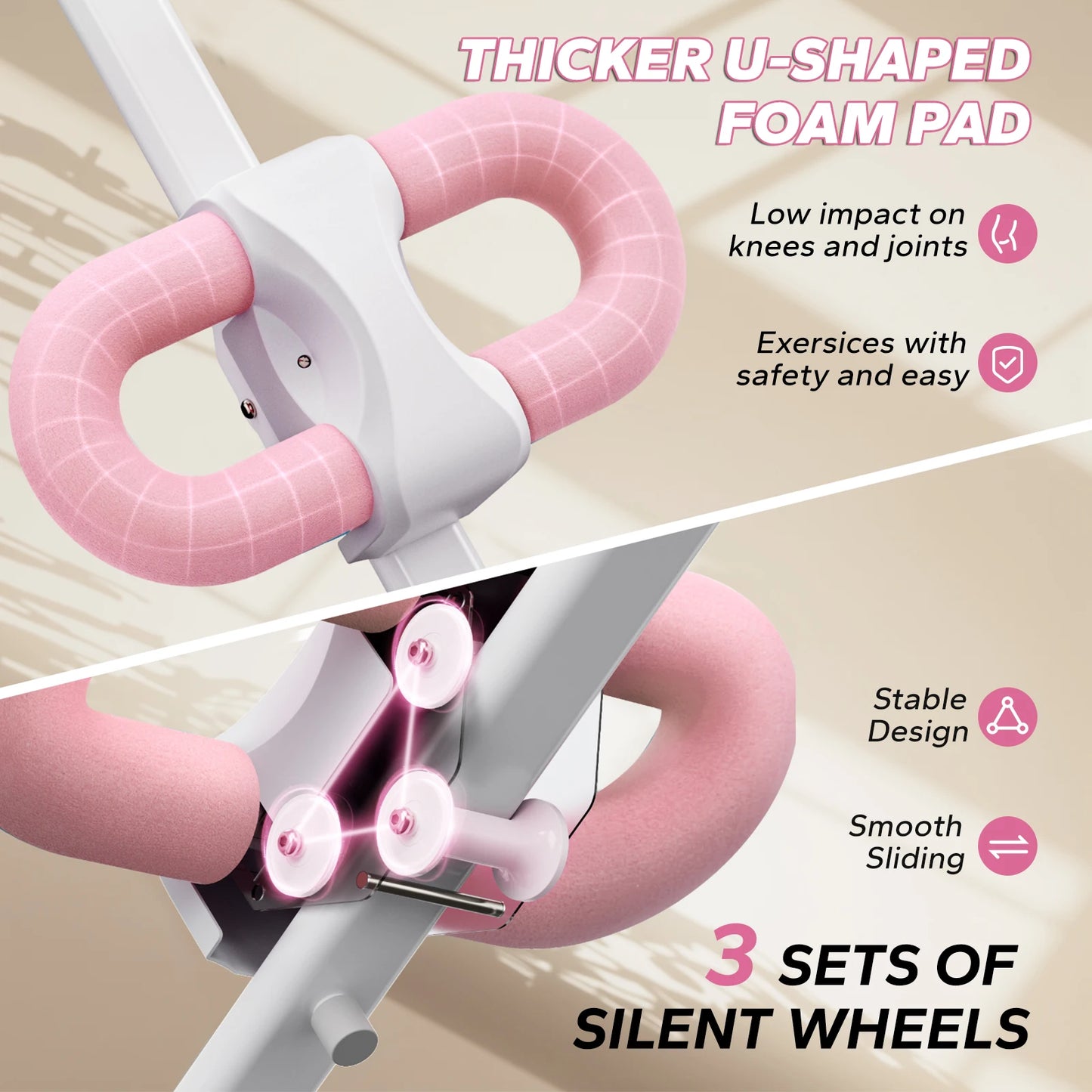 MERACH Pink Abdominal Trainer Adjustable & Foldable