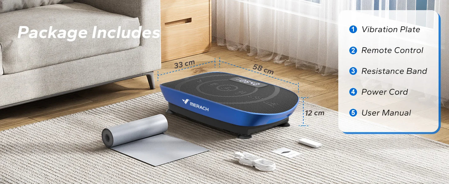 MERACH Vibration Plate Exercise Machine Whole Body Workout Power Vibrate Fitness Platform Vibration Plate Weight Loss & Shaping