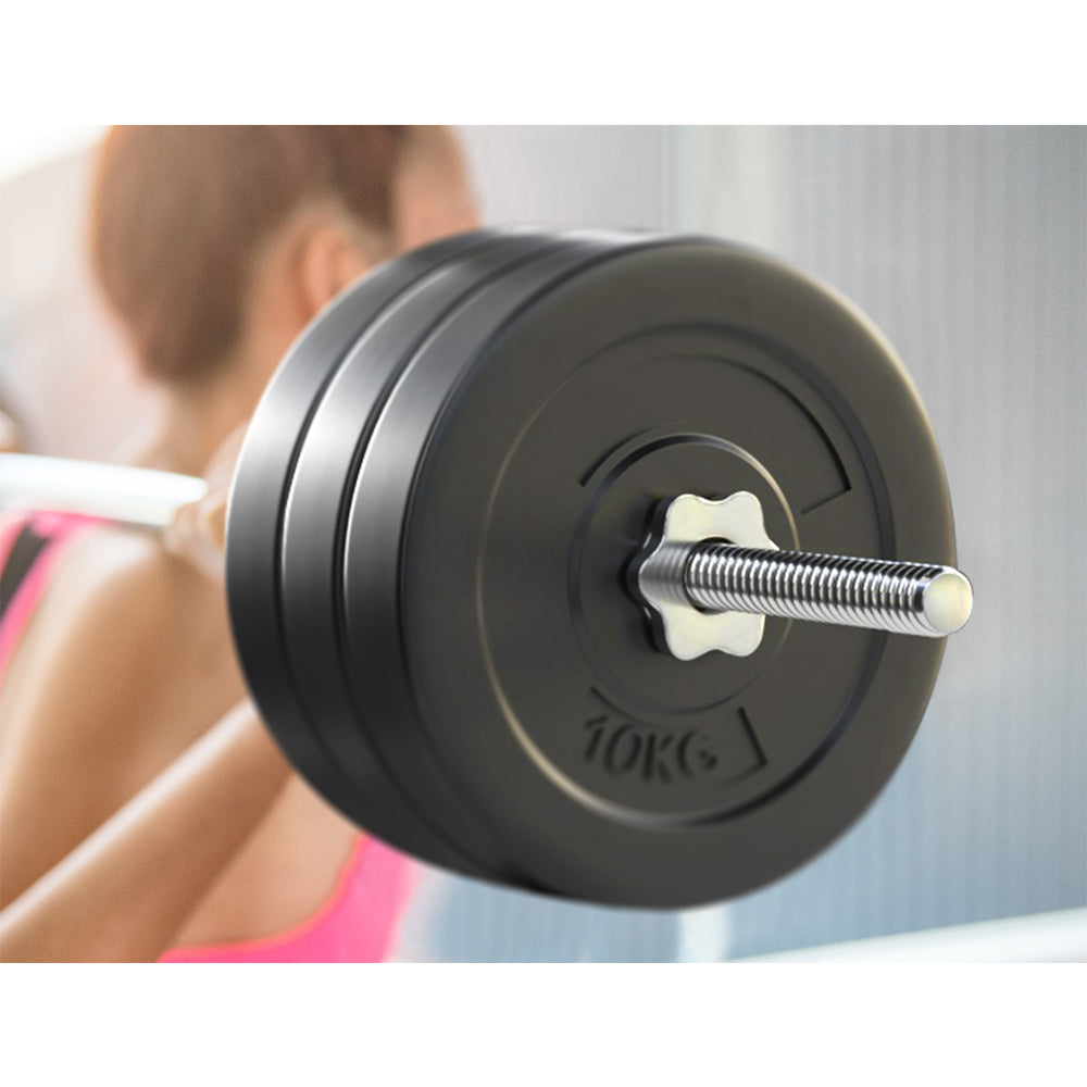 Everfit 68kg Barbell Weight Set Lifting 168cm
