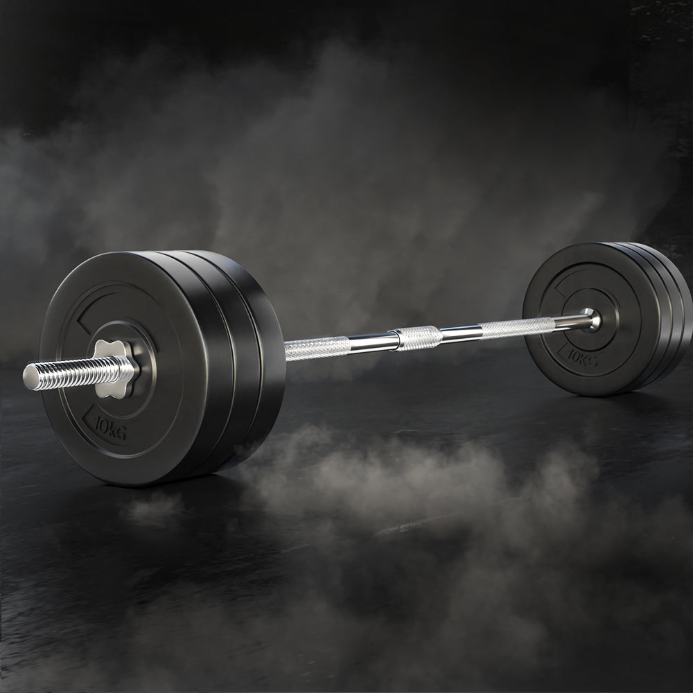 Everfit 68kg Barbell Weight Set Lifting 168cm