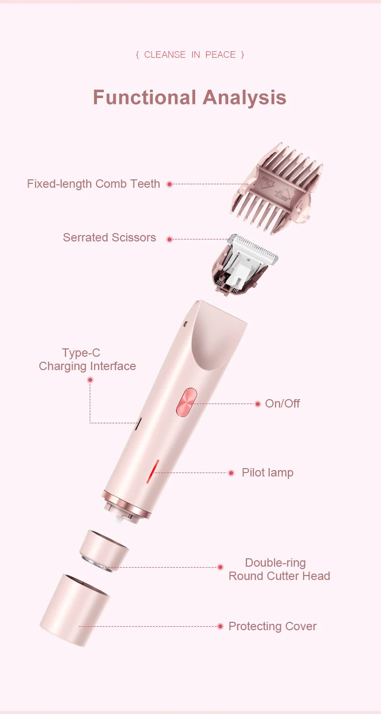 Dual Head Bikini Hair Trimmer For Women