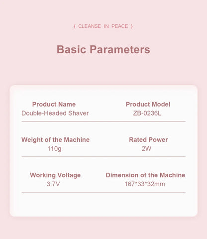 Dual Head Bikini Hair Trimmer For Women