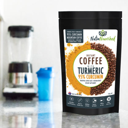 Instant Coffee with 95% Pure Organic Curcumin - Turmeric Extract Powder (1,000mg) - 120g