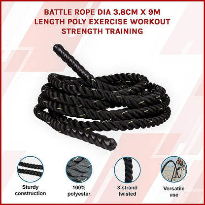 Battle Rope Dia 3.8cm x 9M length