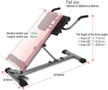 Foldable Roman Chair Back Hyperextension Machine